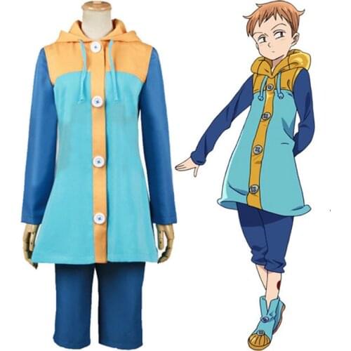 Anime Comic The Seven Deadly Sins Cosplay Costumes King Cosplay Costume Cartoon Coat Cloth Uniform Halloween Cosplay Costumes