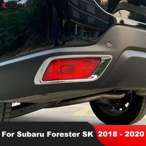Rear Tail Foglight Lamp Cover Trim For Subaru Forester SK 2018 2019 2020 Chrome Fog Light Frame Trims Car Styling Accessories