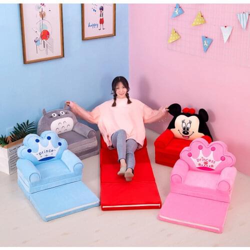 Four Layers Foldable Stitch Mickey Minnie Mouse Children Stuff Chair Sofa 1.5m Baby Children Nap Sleeping Bed Kids Kawaii Sofa
