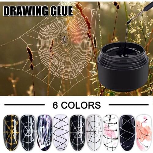 Draw Painting Gel Spider Gel Nail Art Design Pure Color Soak Off UV LED 3D Silky Gel SSwell