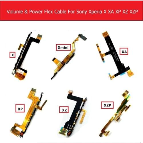 Volume & Power Flex cable For Sony Xperia X/XA/X Performance/X Compact/XZ/XZS/XZ Premium Switch Button & Main Flex Ribbon Parts