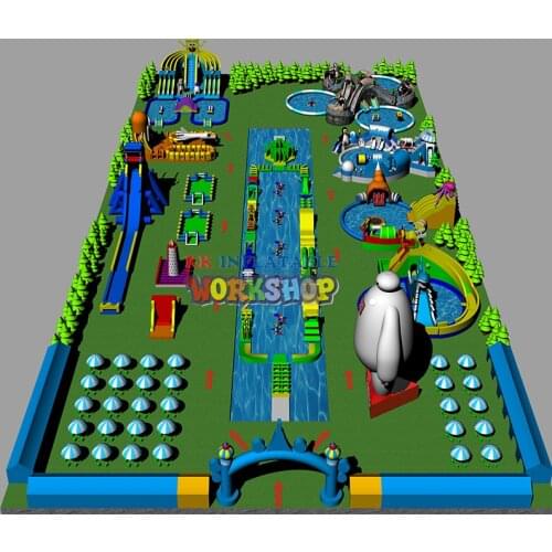 China The landscape giant inflatable pool park project