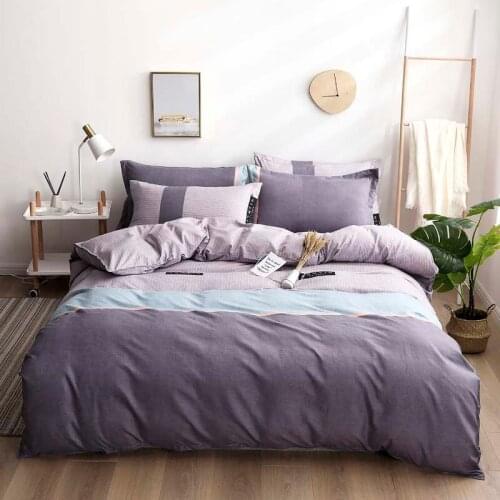 Classic Grid Bedding Set Quilt Cover Pillowcase Duvet Cover Sets Gray King Queen Double Single Full Size Bed Linens Home Textile
