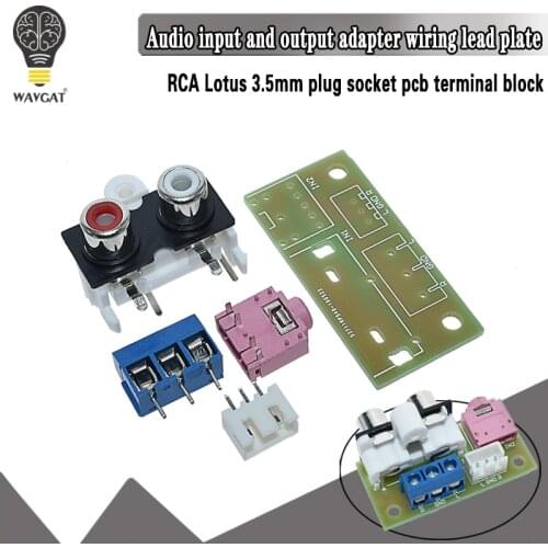 DIY Kit Audio Switch Board RCA 3.5mm Audio Input Block For Amplifier Kit Electronic