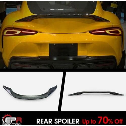 For 2019+ TOYOTA Supra A90 T Type Forged Carbon Look Trunk Spoiler Rear Whale Wing Car Accessories