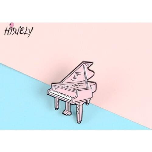 Fashion student girl cartoon piano brooch enamel piano brooch clothing backpack accessories for friends