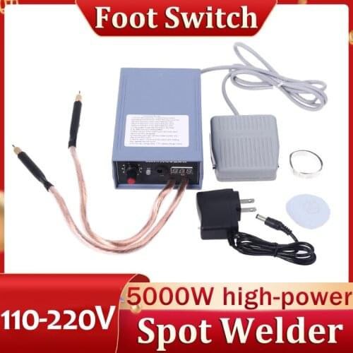 5000W 110-220V high-power Spot Welding Machine portable rechargeable 18650 Battery spot welder with foot switch