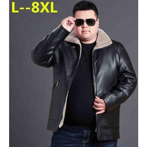 8XL 6XL 5XL Men lather jacket sheepskin coat for men Motor Jackets winter sheepskin coat Warm Windbreaker chaqueta cuero hombre