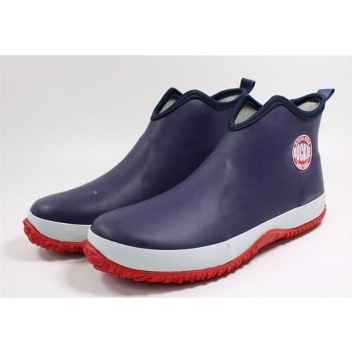 Men Ankle Boots Fishing Casual Mens Shoes Waterproof Rain Boots Male Rubber Winter Chef Work Shoe Fishing Wellies Footwear M4-3