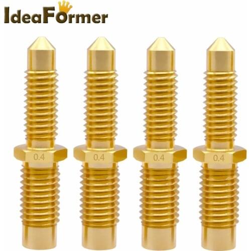 3D printer Nozzle V6 M6 0.4mm Integral Copper Nozzle with Throat 0.4mm nozle for 1.75mm/3mm Filament for 3D printer parts