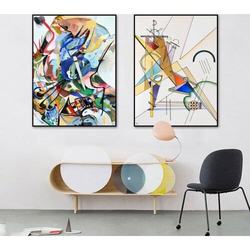 Poster Wall Art Picture For Living Room Home Decoration Abstract Vintage Vasily Kandinsky Famous Abstract Print Canvas Painting
