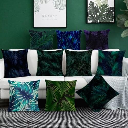 Cushion Cover Tropical Leaf Pillow Cover For Sofa Living Room Decorative Pillows Throw Kussenhoes Nordic Home Decor