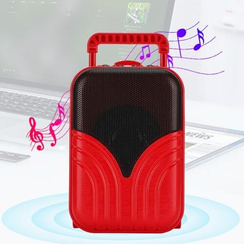 Creativity Mini Wireless Mp3 Player Bluetooth 360° Stereo Radio Luggage Case Shape Portable Plug-In Memory Card Music Player