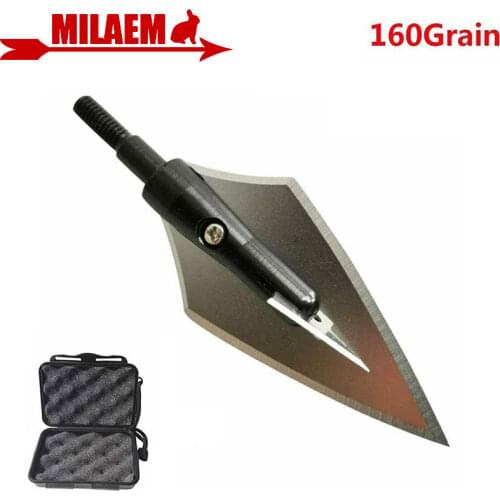 Archery blade Arrowhead 160 GrainBroadheads Stainless Steel Hunting Arrowheads Screw-In Tips Points Shooting Accessories