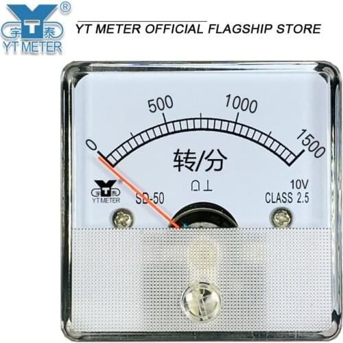 Sd50 dc10v tachometer 300rpm 500rpm 1500rmin pointer voltmeter DC analog speed dh50 dh45m sub meter