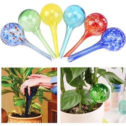 Green Potted Plants Glass Watering Bulbs Automatic Watering Globes Flowers Drip Garden Watering Tools Colorful