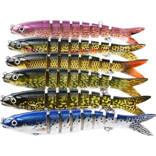 1Pcs Knotty Bionic Fishing Baits Trolling Swim Minnow Wobbler Multi-section Hard Bait Artificial Crankbait Fishing tackleLure