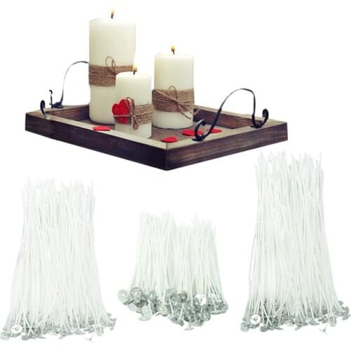 8/6/3.6 inch Cotton Core Candles Wicks for Candle Making Material Smokeless Flameless Wick Wedding Christmas Birthday Candle