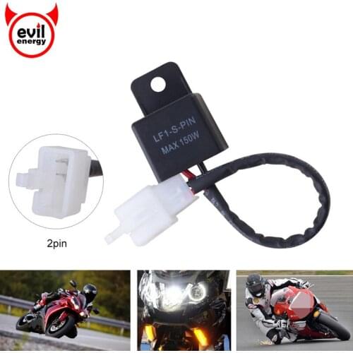 12A 2Pin Electronic LED Flasher Relay Motorbike Turn Signal Bulb Hyper Flash Universal Motorcycle Switch For Honda Kawasaki