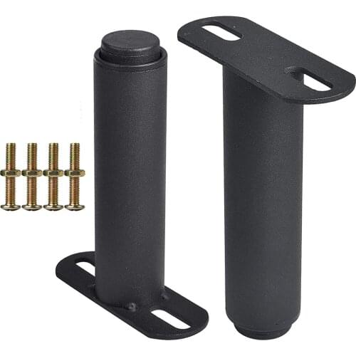 2Pcs Metal Furniture Legs, Adjustable Round Bed Sofa Desk Cabinet Foot Legs, Heavy Duty Thickened Replacement Table Chair Bed