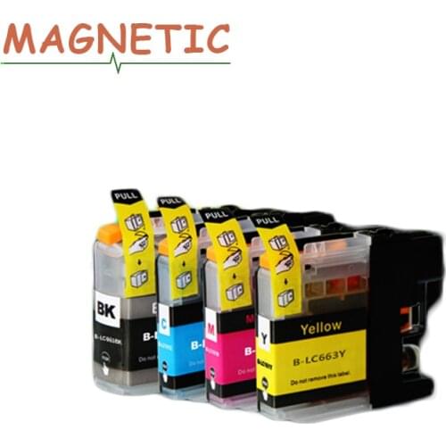 4 colors LC663 BK C M Y Compatible Ink Cartridge Full Ink For Brother MFC-J2720 MFC-J2320 Printer lc 663