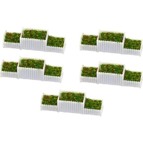 5 lot Plastic N 1:150 Flower Beds Plant for Parking Building Layout Diorama
