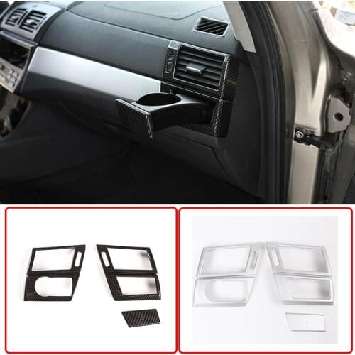 ABS Carbon/Chrome Car Both Side Air Conditioning Vent Outlet Cover Stickers For BMW X3 E83 2006-2010 Car Decoration Accessories