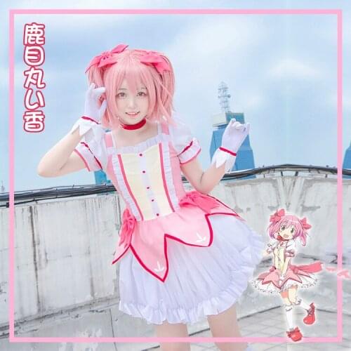 Anime Puella Magi Madoka Magica Kaname Madoka Cosplay Costume Halloween Costume for Women Fancy Dress