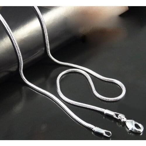 Fashion Hot Mens Womens Sell Silver Jewelry Snake Chain Necklace Hip Hop Necklace Party Birthday Present Necklace Accessories