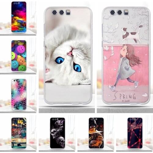 For Huawei Honor 9 Case Fashion Soft Silicone Phone Case Cover for Huawei Honor 9 TPU Printed Protective Cases for Honor 9 5.15"