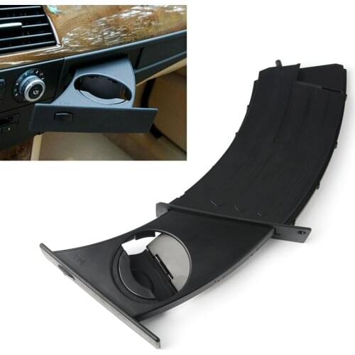 Black Front Left Cup Holder For BMW 5 series E60 E61 High Quality Left Dashboard Car Cup Holder OE 51459125622 Car Accessories