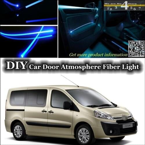 For Citroen Jumpy / Dispatch interior Ambient Light Tuning Atmosphere Fiber Optic Band Lights Inside Door Panel illumination