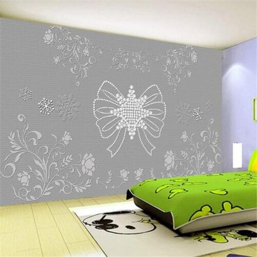 Beibehang Custom mural beautiful jewelry flower modern simple European style hand painted backdrop decorative painting wallpaper