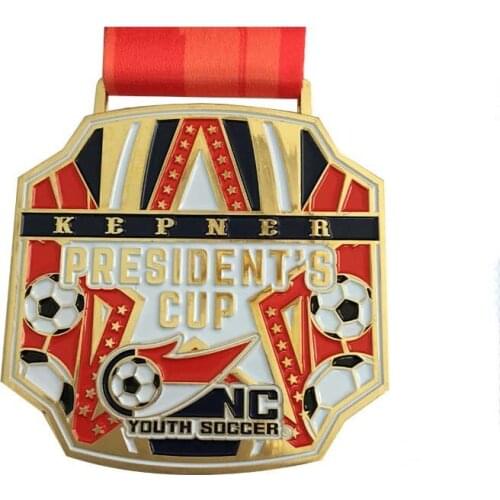 Soccer Metal Metal Sports Medals with Lanyard and Customer Logo