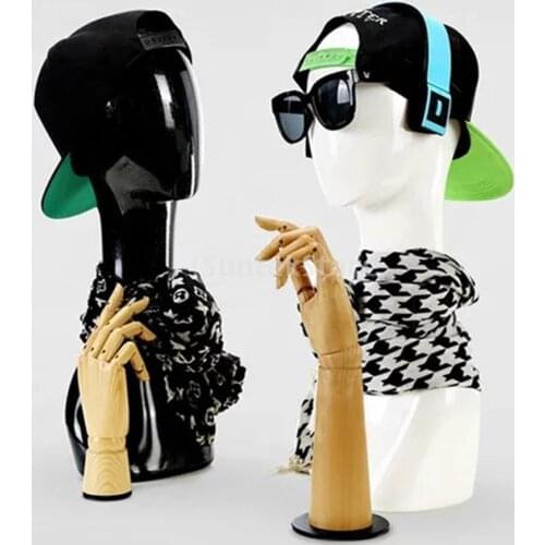 Female Lady Abstract Tall Life-Sized Glossy Manikin Mannequin Head For Merchandise Showcase Free-Standing Wigs Earrings Scarfs