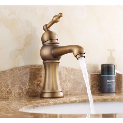 Hot sale Antique Bronze Finish Swivel Brass bathroom single lever hot and cold Sink Mixer Bath& kitchen taps Faucet