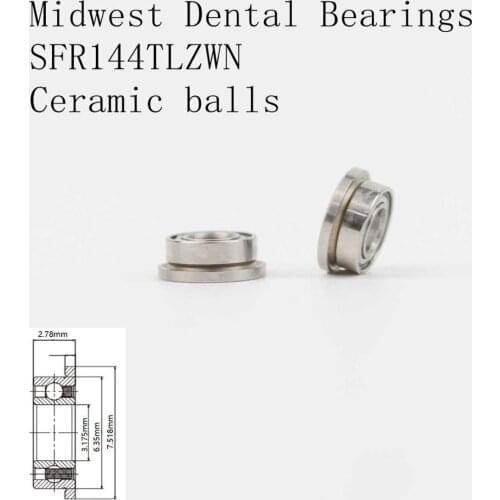 50pcs High Speed Midwest Handpiece cartridge ceramic dental bearings SFR144TLZWN