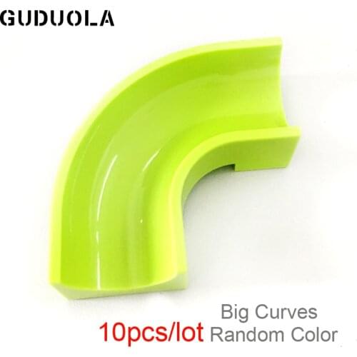10pcs/lot Bricks Big Curves Marble Race Run Maze Balls Track Funnel in Blocks Duplo Building Blocks Toys for Kids