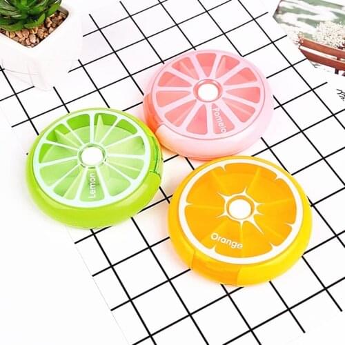 New Portable Round Shape Small Medicine Pill Box Portable 7 Days Weekly Travel Medicine Holder Tablet Storage Case Container