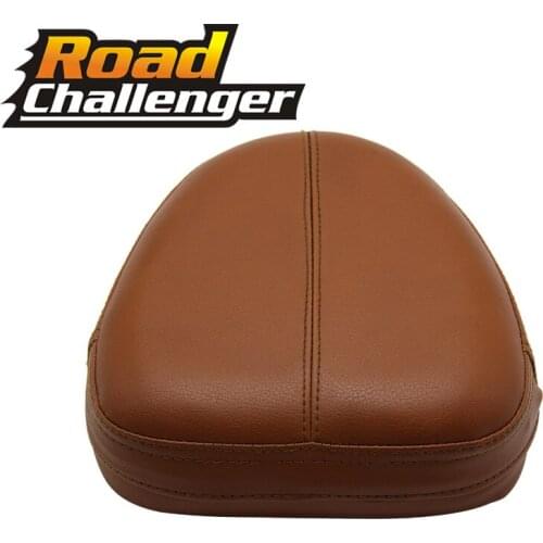 Brown Motorcycle Sissy Bar Backrest Pad Pu Leather Passenger Backrest For Harley Modified Universal Backrest