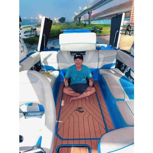 2017-2018 malibu 22mxz Cockpit 1/4" 6mm EVA Faux Teak Decking marine carpet