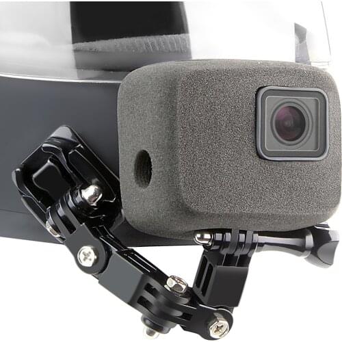 SOONSUN Helmet Front Side Support Mount Adapter + Wind Noise Reduce Foam Windproof Sponge for GoPro Hero 8/7/6/5/2018 Accessory