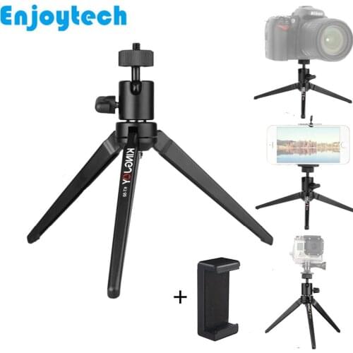Mini Tabletop Tripod for Phone Portable Tripod with Phone Holder for Xiaomi Huawei Smartphones Tripod for DSLR Gopro Cameras