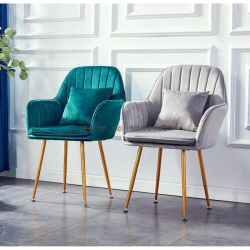 Nordic home simple dining chair light luxury desk stool ins makeup live chair net celebrity princess backrest nail chair