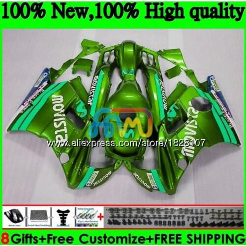 Fairings +Tank For HONDA 600CC CBR 600F3 CBR 600 FS 95 96 1995 1996 3BS.213 CBR600 F3 CBR600F3 97 98 1997 1998 Movistar green