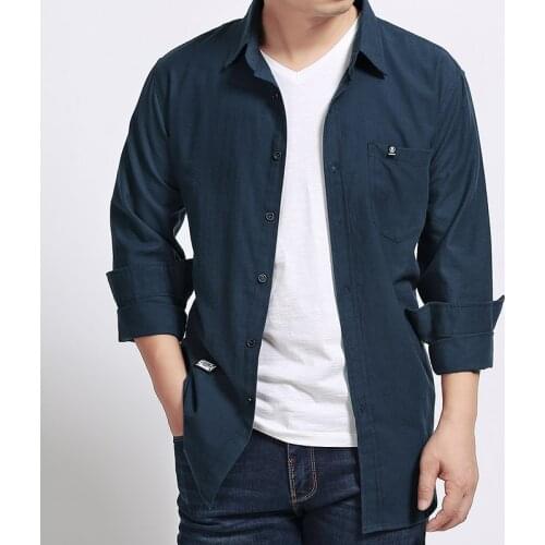 Soild Shirt Men Shirts 2021 Spring Autumr Fashion Plus Szie 6xl 7xl Homme Mens Shirts Long Sleeve Shirt Classical Mens Blouse