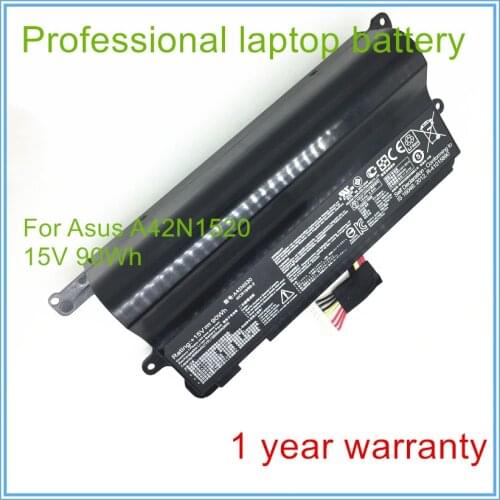 Original laptop batteries for 4ICR19 / 66-2,GFX72VL6700,ROG GFX72,A42N1520,ROG VY6820,A42NI520,G752VY,15V,8 cell