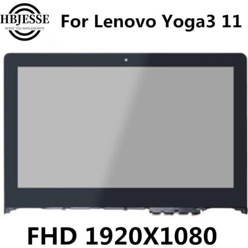 Original 11.6" Touch Screen Digitizer LCD Display Assembly FHD For Lenovo Yoga3 11 Yoga 3 11 YOGA 700-11ISK with frame bezel