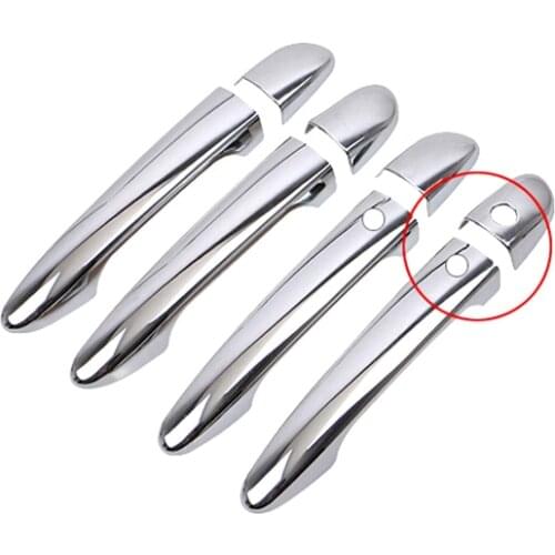 Fit With Three Holes Only! ABS Chromed Exterior Door Handle Cover Trim 8pcs For Mazda CX-9 CX9 2016 2017 2018