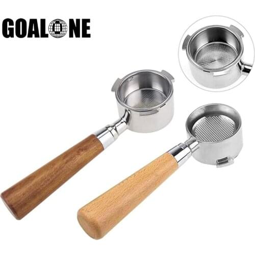 GOALONE 51 MM Detachable Bottomless Portafilter for Coffee Machine Stainless Steel Bottomless Filter Holder with Basket & Handle